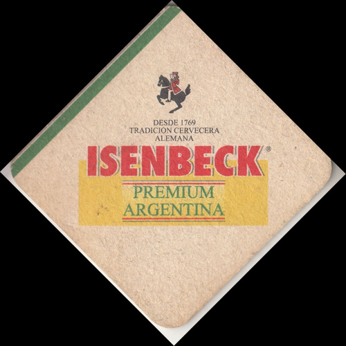 Posavasos Cerveza Isenbeck Premiun Argentina Beer Coaster