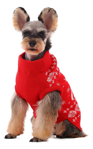 Kuoser Holiday Christmas Classic Reindeer Dog Sweater, Dog K