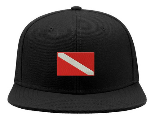 Gorra Gorro Visera Plana Snapback Bandera Buzos Buceo