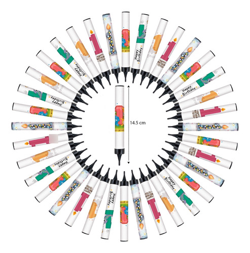 25 Pzas Vela Mágica De 14.5cm Números Chispa Fría