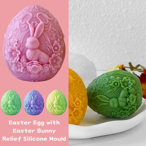Molde 3d De Silicona Para Huevos De Pascua Y Velas De Aromat