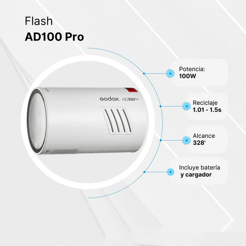 Flash De Bolsillo Godox Ad100pro Ttl Hss 100w Blanco
