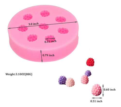 4pc Moldes De Silicona Para Gelatina C Forma Frutas Fresa