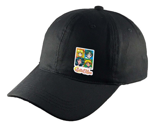 Gorra Clasica Algodón Negra Sailor Moon Rr110