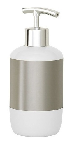 Dispensador De Jabon Lima 450ml Acero Inox Blanco