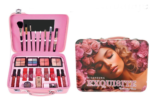 Set Maquillaje Profesional Maleta Completa 10 Compart.