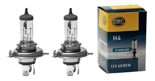 Foco H4 Luz Blanca 60-55 Watts 2 Focos Hella