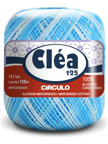 Fio/linha Cléa 125 Tex 151 100% Algodão Merc. 125m-anuncio 2 Cor 9113 - CASCATA