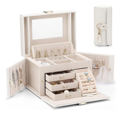 Vlando City Beauty Joyero Organizador Blanco + Estuche Viaje