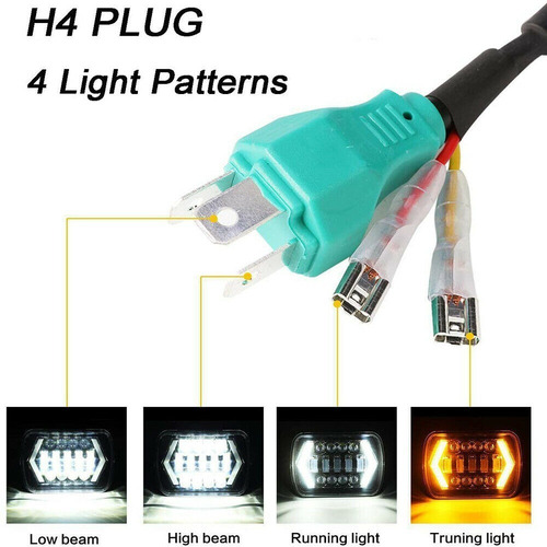 Imagen 3 de 10 de Faros De Led 7x6 Luz Baja/alta, Blanco Drl/ambar Señales