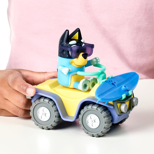 Bluey Set 2 Figura Bandit Dia En La Playa Accesorios