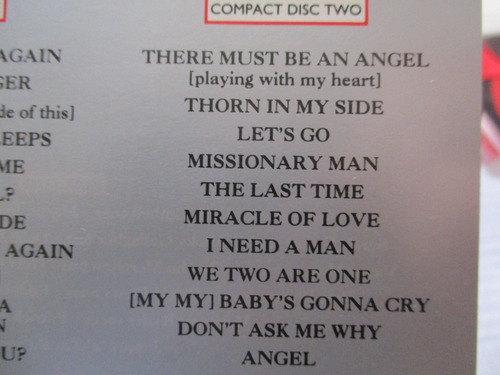 Imagen 4 de 6 de Eurythmics - Live 1983-1989 (arista 74321-17704-2) Usa