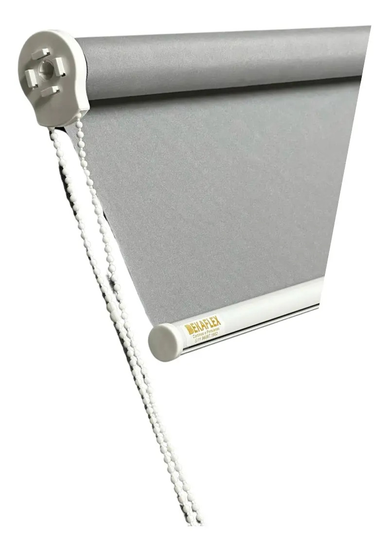 Cortina Rolo Blackout 0% 1,20 L X 1,20 A Escurecer Quarto Cor Cinza