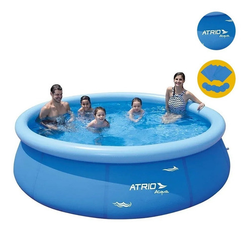 Piscina Inflável Circular Portátil 4500 L Es305 Atrio