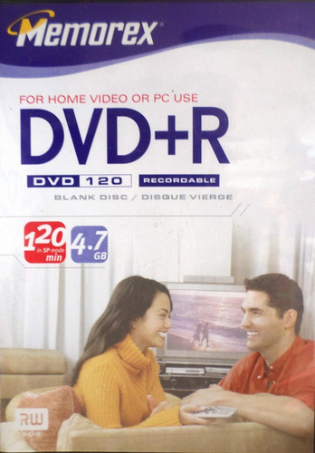 Dvd+r Memorex 4,7gb Con Estuche Dvd Grande (obtiene 4 Unid)