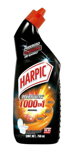 Limpiador Para Baño Harpic Max Power Original 10x 750 Ml