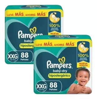 Pampers Baby-dry Hipoalergenico Xxg 176 Promo !!