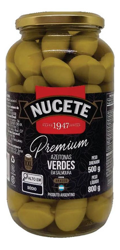 Azeitonas Verdes Nucete Premium 800g