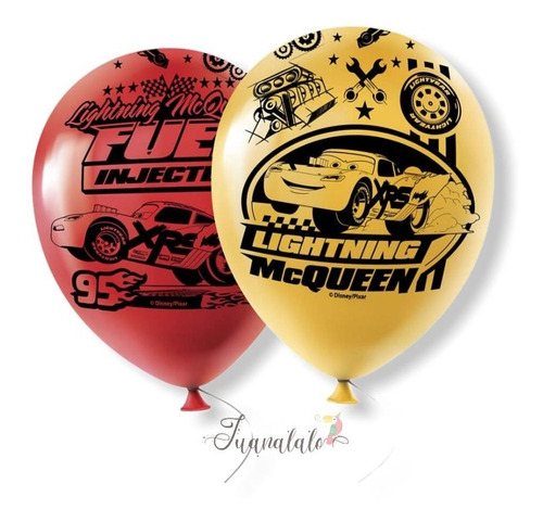 Globos Cars X 6 U 12 Pulgadas Impresos Cotillón Juanalalo