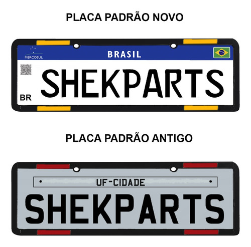 Suporte Moldura De Placa Com Refletores Para Equinox Onix