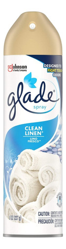 Ambientador En Spray Glade Clean Linen 227g