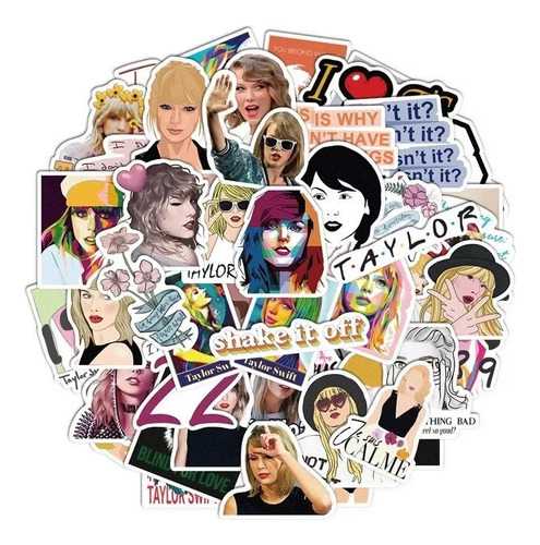 Imagen 1 de 4 de Taylor Swift - Set De 50 Stickers / Calcomanias