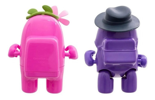 Among Us 2 Figuras En Color Rosa Y Morado De 16 Cms Altura
