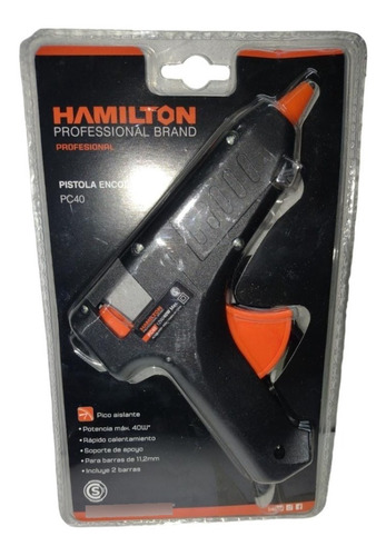 Pistola Encoladorapc40 Silicona 40w Hamilton+2 Barras 11,2mm