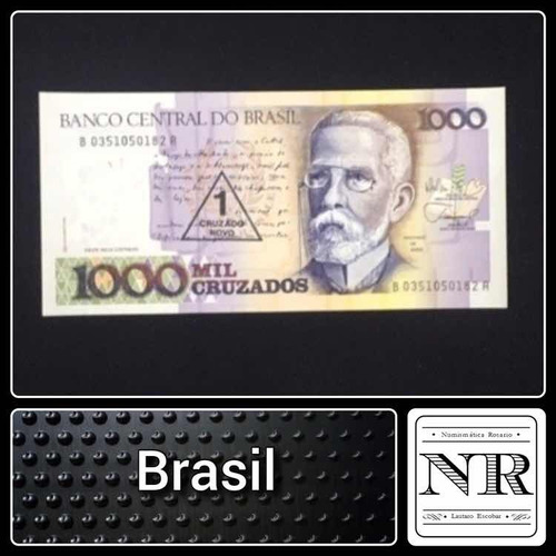 Brasil - 1000 Cruzados / 1 Cruzado Novo - Año 1989 - P #216