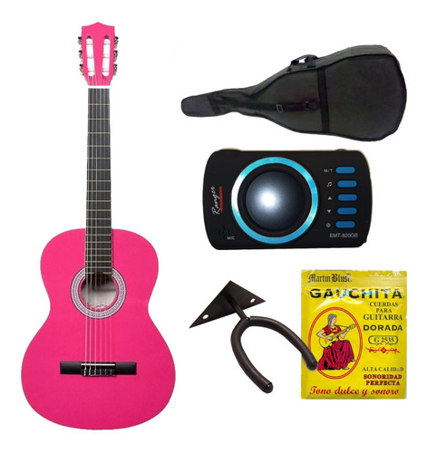 Combo Guitarra Clasica Rdl39 + Funda Afinador Soporte