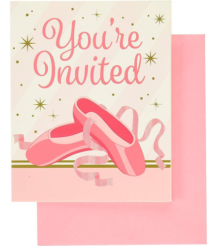 Creativo Conversión Twinkle Toes 8 Count Party Invitaciones