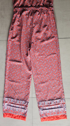 Mono/enterito Palazo Y Musculosa Cortefiel España S Naranja Oscuro Floreado S (Usado)
