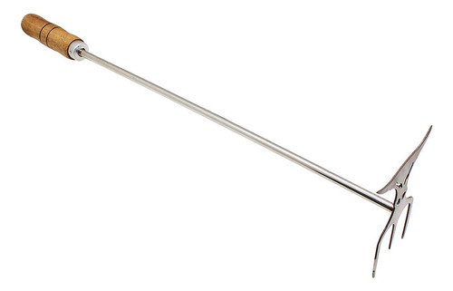Espalhador De Brasa Inox 61cm Cabo De Madeira