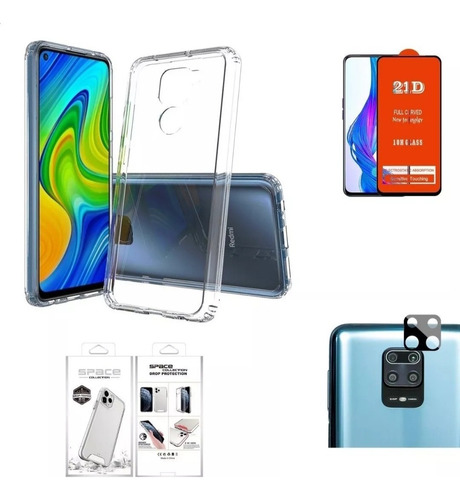 Case Para Xiaomi Redmi Note 9 + Mica De Pantalla Y Cámara