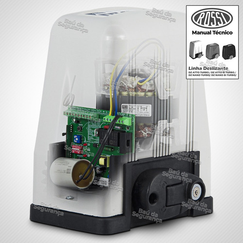 Kit 1 Motor Rossi Dz4 Turbo 6,5m Crem 2 Control Portão 800kg
