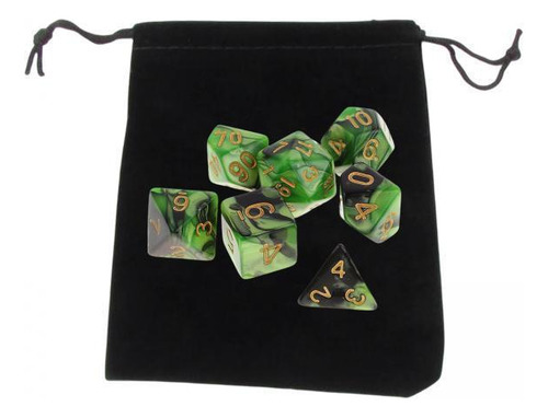 3 Juego De Dados Acrílicos D8 D10 D12 D20 Bicolor Para