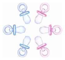 Comprar Chupetes De Acrílico Medianos 3cm 10unid Babyshower Souvenir