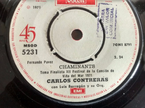 Vinilo Single De Carlos Contreras - Chaminants ( T70