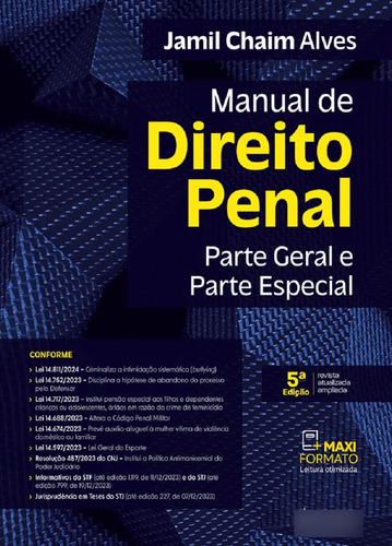Manual De Direito Penal - Parte Geral E Parte Especial - 5ª Edição 2024 Juspodivm