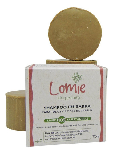 Shampoo Hidratante Em Barra Lomie Alergoshop