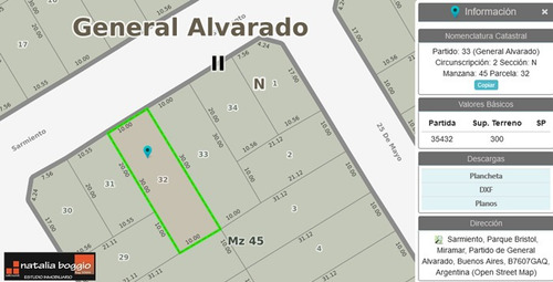Imagen 10 de 12 de Lote Barrio Bristol Sarmiento Y 25 De Mayo 300 Mts2