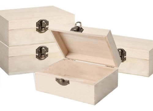 Cajas De Madera Para Manualidades, Caja De Madera Sin T...