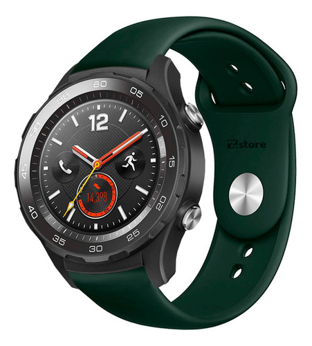 Correa Compatible Huawei Watch 2 Classic Verde Dark Br 22m