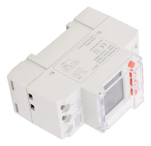 Temporizador Digital Programable De Pared 220V 10A - 16 Programas, Pantalla LCD, Cubierta Impermeable, Para Luces Y Electrodomésticos