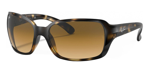 Imagen 1 de 2 de Anteojos de sol Ray-Ban RB4068 Standard con marco de nailon color gloss tortoise, lente light brown de cristal degradada, varilla gloss tortoise de nailon