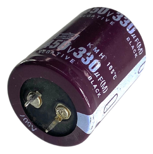 Capacitor 450v 330µf 105ºc Negative Black Nippon Chemi-com