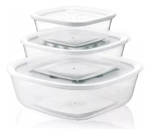 Set X 3 Contenedores Forme Casa Guzzini White Original V