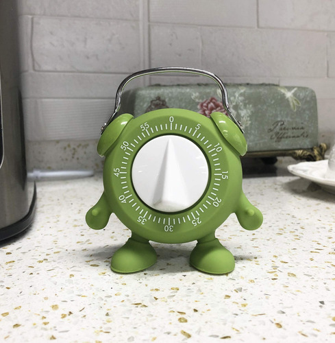 Temporizador Mecánico De Cocina Verde 60 Minutos Para Enseña Verde Nombre Del Diseño