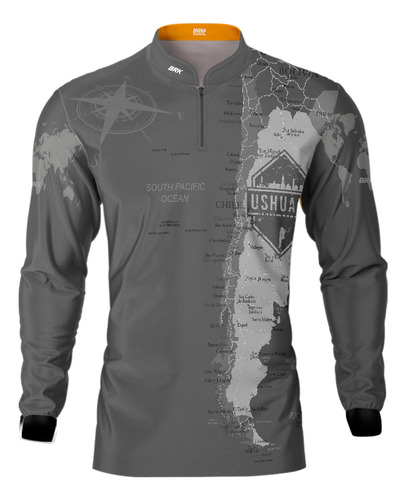 Camisa Motociclista Brk Expedição Ushuaia Big Trail Uv 50+