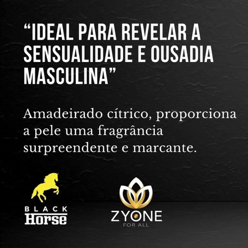 Perfume Masculino Zyone Black Horse 100ml Parfum Alta Fixação